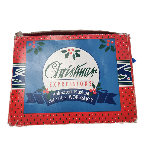 Vintage Animated Musical Santas Workshop We Wish You a Merry Christmas - Picture 11 of 15